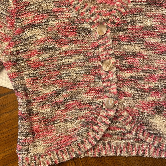 ANNE KLEIN MULTI-COLORED NYLON CARDIGAN M - Picture 3 of 6